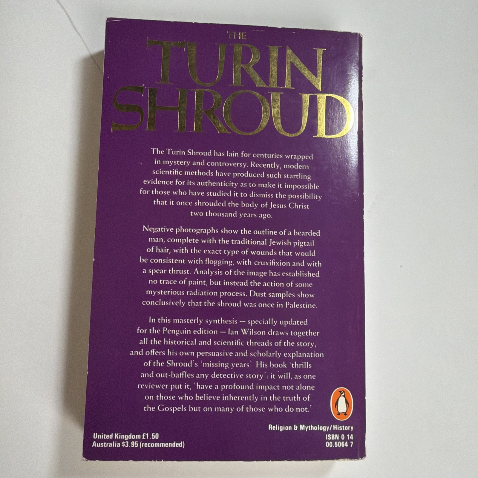 The Turin Shroud, Ian Wilson Paperback Penguin 1979 Revised Version Jesus Face