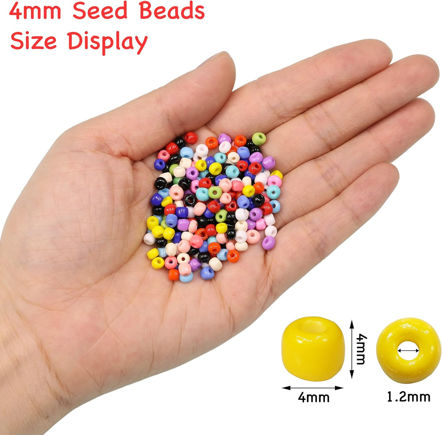 Opaque Royal Blue Color 4Mm Glass Seed Beads about 1400Pcs in Box 6/0 Glass Craf