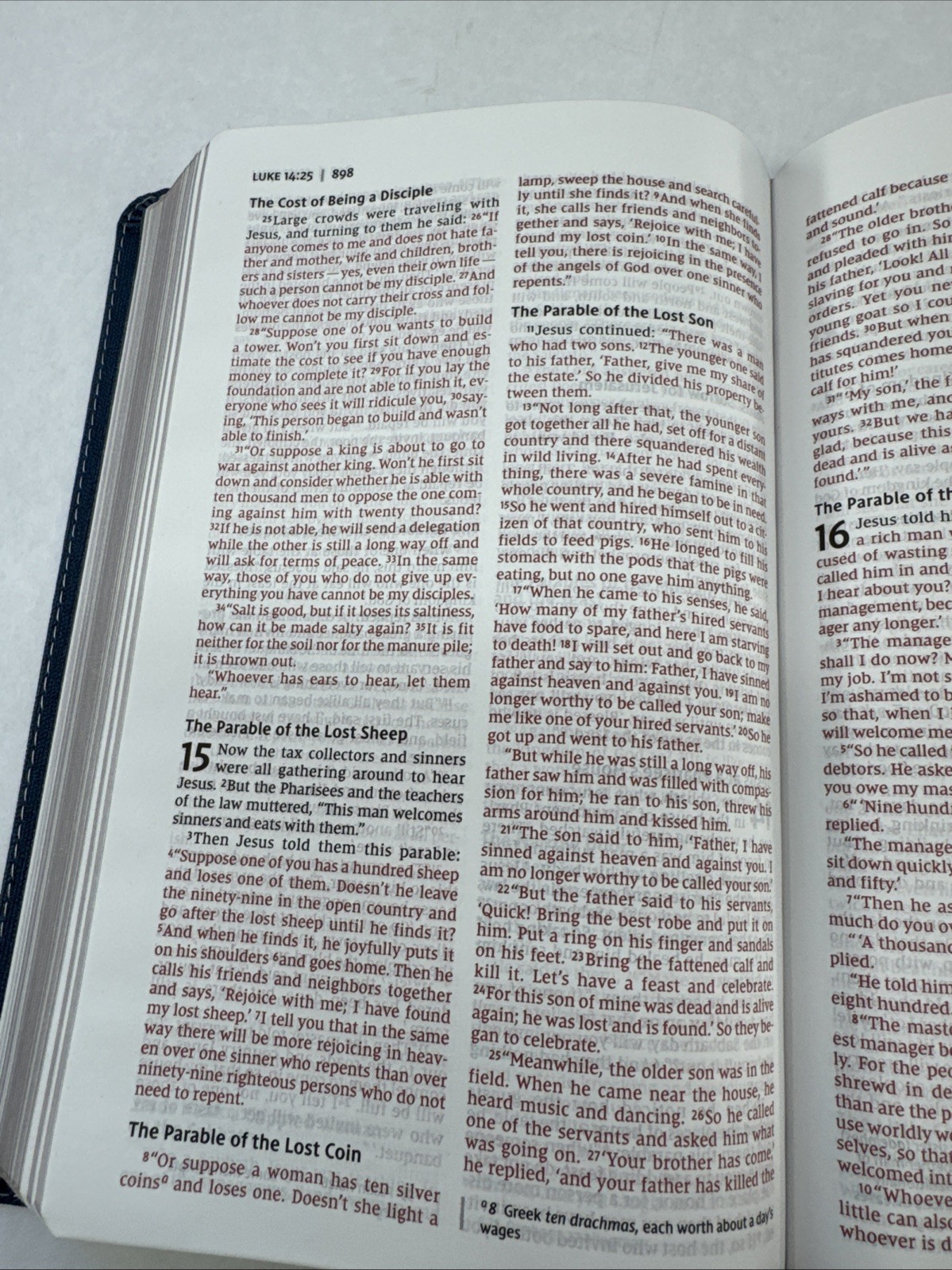 9780510454953 Blue LeatherSoft Niv Zondervan, Thin Line 2022 Red Letter Bible