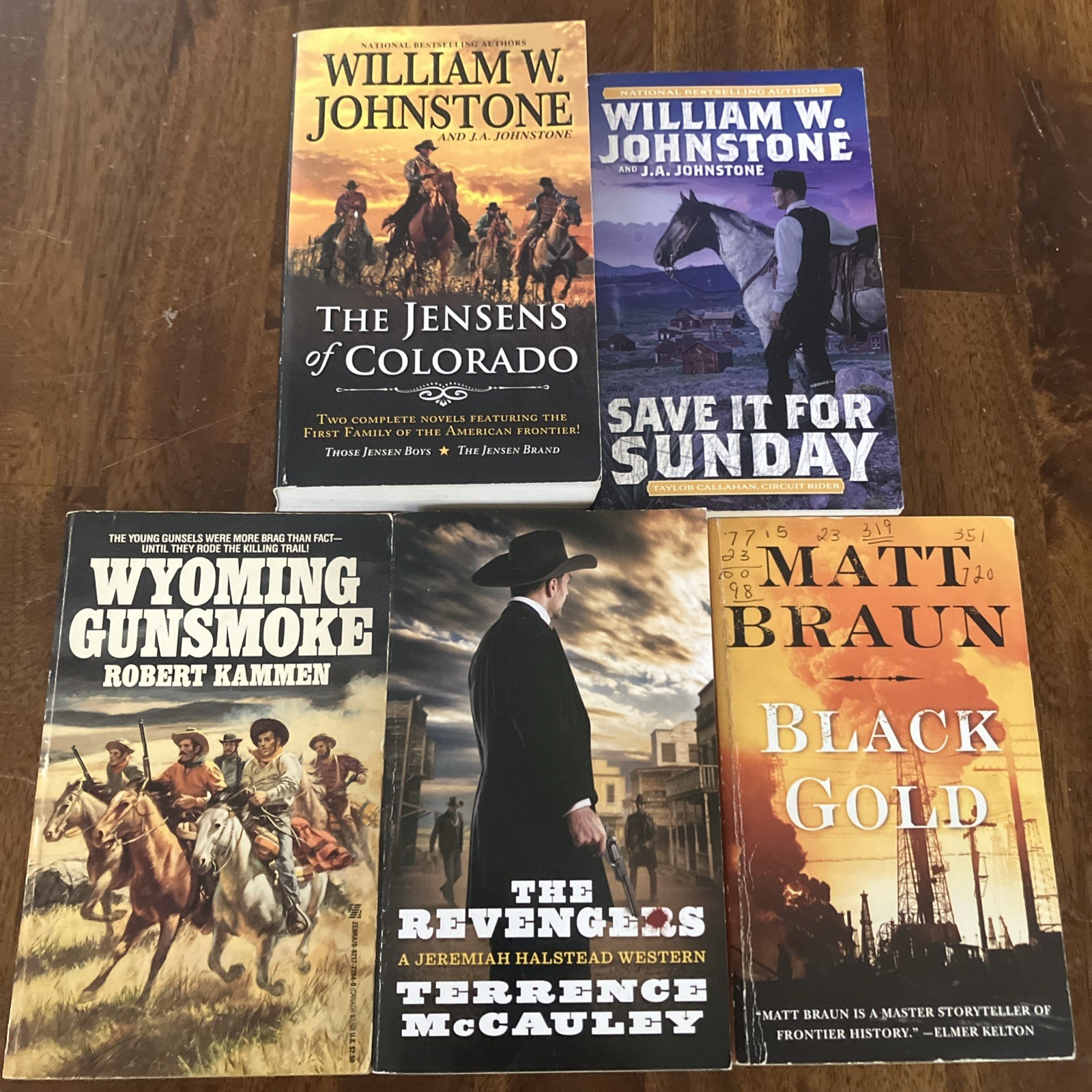 Western Paperbacks Lot- William W. Johnstone, Matt Braun, R Kammen, T McCauley