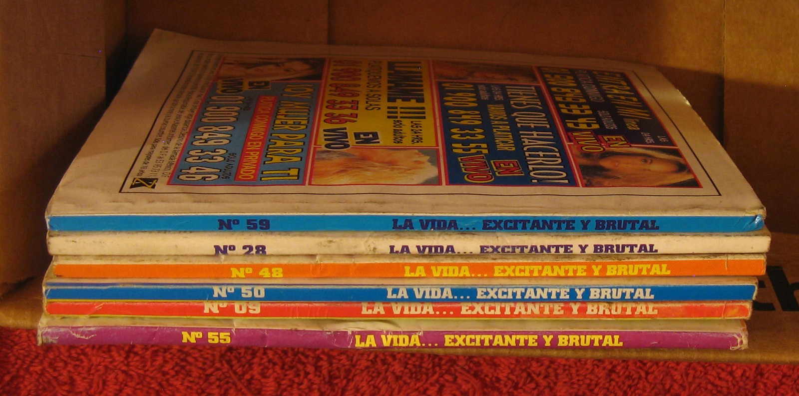 LA VIDA EXCITANTE Y BRUTAL – set de 6 novelas ilustradas, Mexican pulp fiction