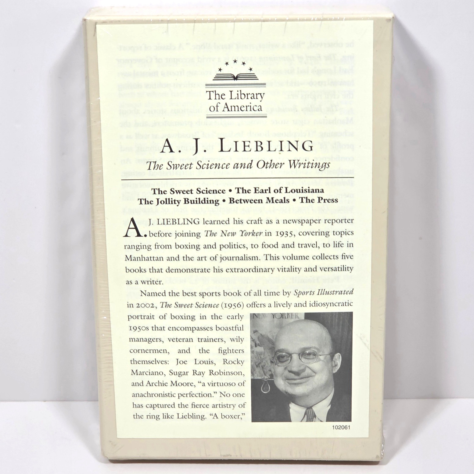 SEALED A J Liebling Sweet Science Other Writings Library of America HC Slip 213