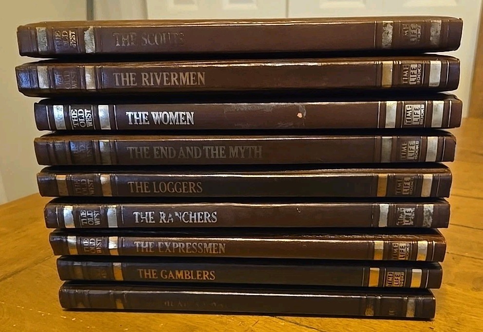 LOT of 9 Time Life Books “The Old West” Vintage 1970s Faux Leather Bound