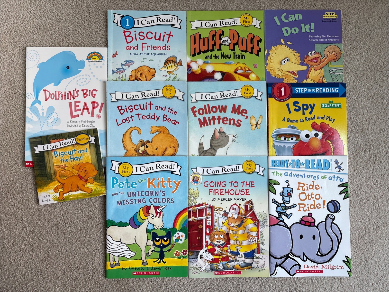 Book Lot 10 Level 1 Step into Reading My First I Can Read Biscuit Pete Elmo Otto