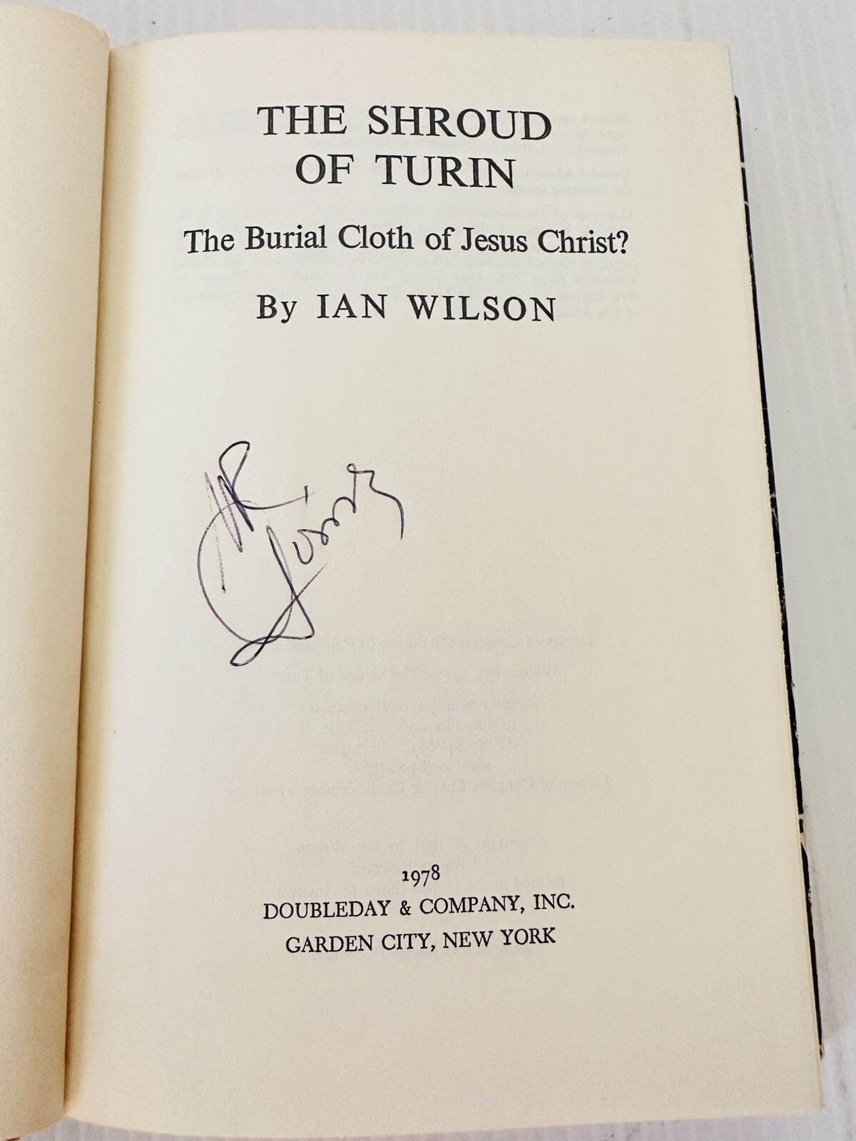 Ian Wilson The Shroud of Turin 1978 Hardcover Religious History Illustrated