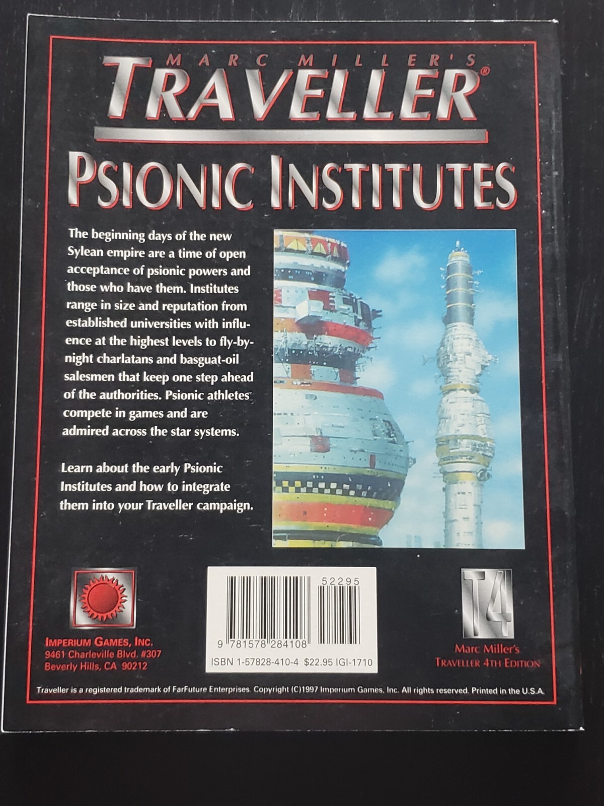 Marc Miller’s Traveller PSIONIC INSTITUTES 4th Edition Softcover