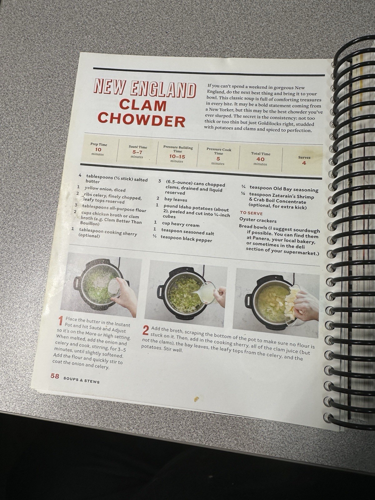 Step By Step Instant Pot Cookbook Spiral Bound Yummy Easy Recipes Very Good Cond