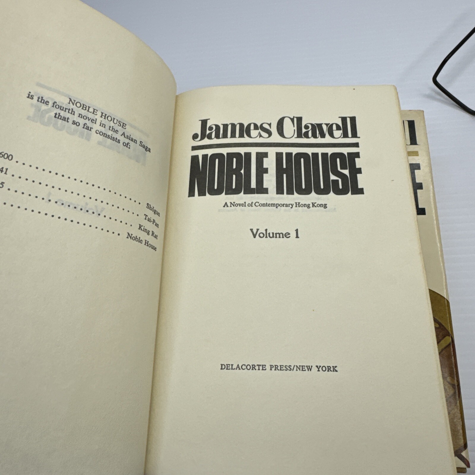 James Clavell Noble House Hardcover 1981 Book Club Edition Volumes 1 & 2