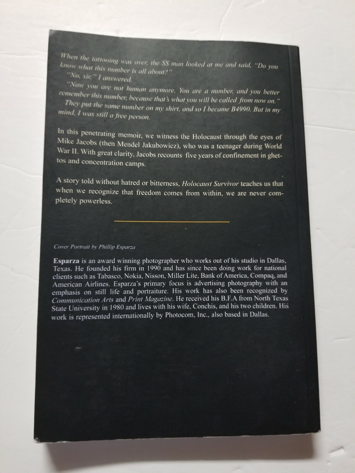 AUTOGRAPHED by Mike Jacobs! Holocaust Survivor Mike Jacobs’ Triumph over Tragedy