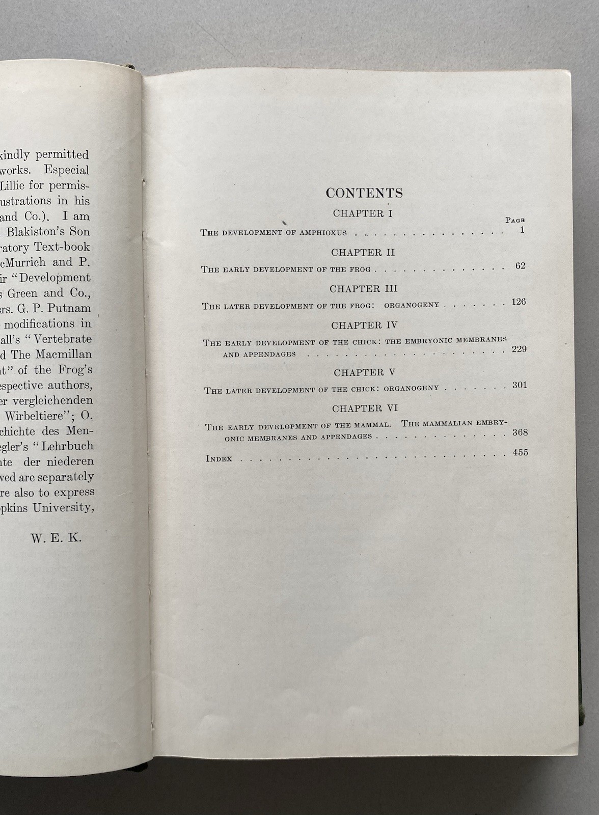 Outlines of Chordate Development by William Kellicott (1934 Hardcover)