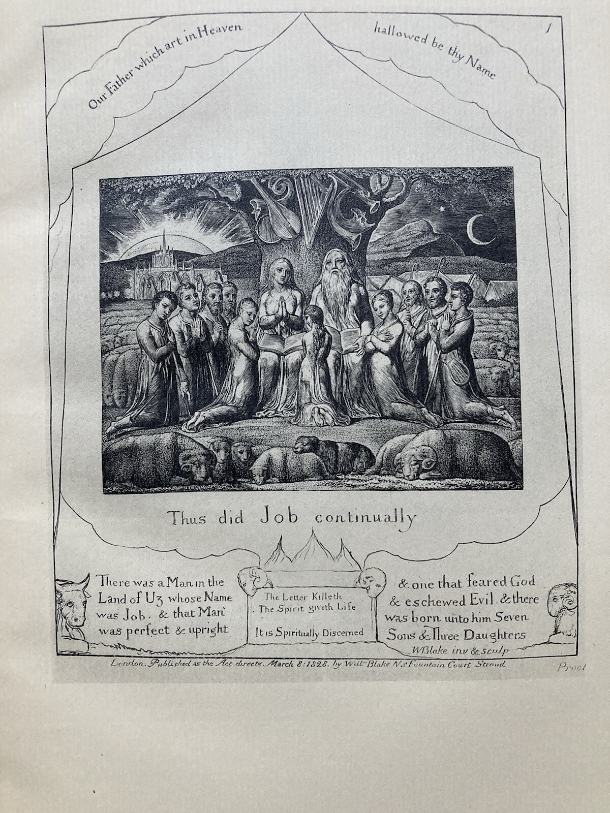WILLIAM BLAKE THE BOOK OF JOB 22 ENGRAVINGS LETTERPRESS 1927 ART RELIGION BIBLE
