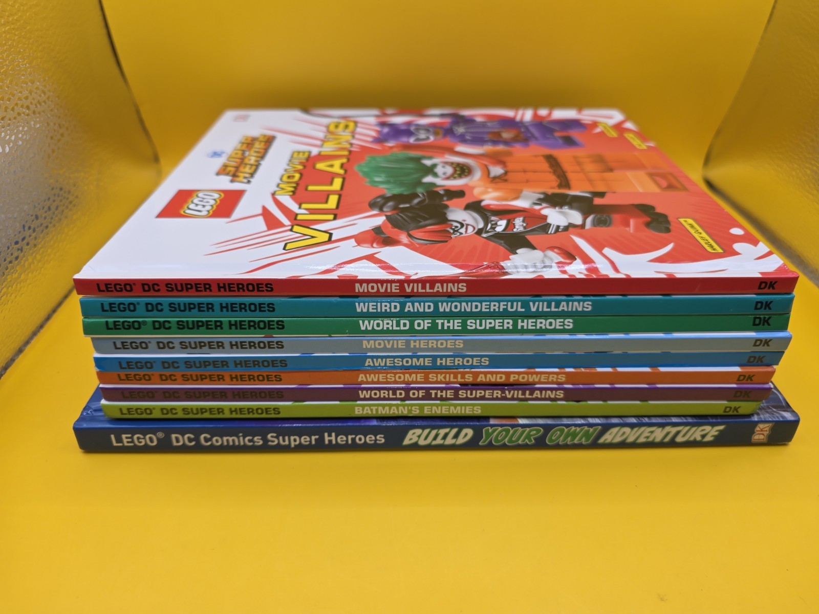 9 LEGO DC Super Heroes Book Lot Villans DK Hardcover – great condition