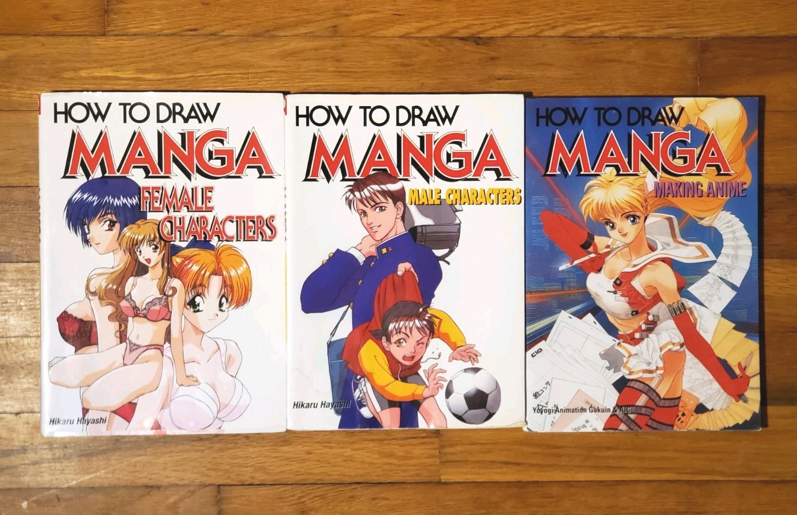 How To Draw MANGA (3 Book Lot) Female & Male Characters Making Anime Art Drawing