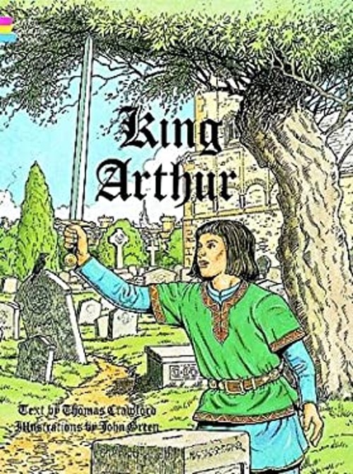 King Arthur Coloring Book Paperback John, Crawford, Thomas Green