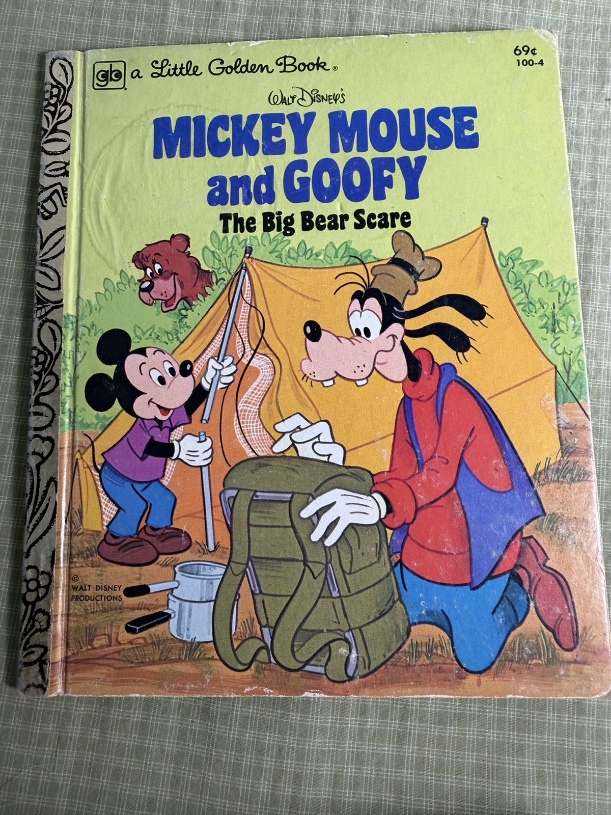 Little Golden Book 1979 Walt Disney’s Mickey Mouse and Goofy The Big Bear Scare
