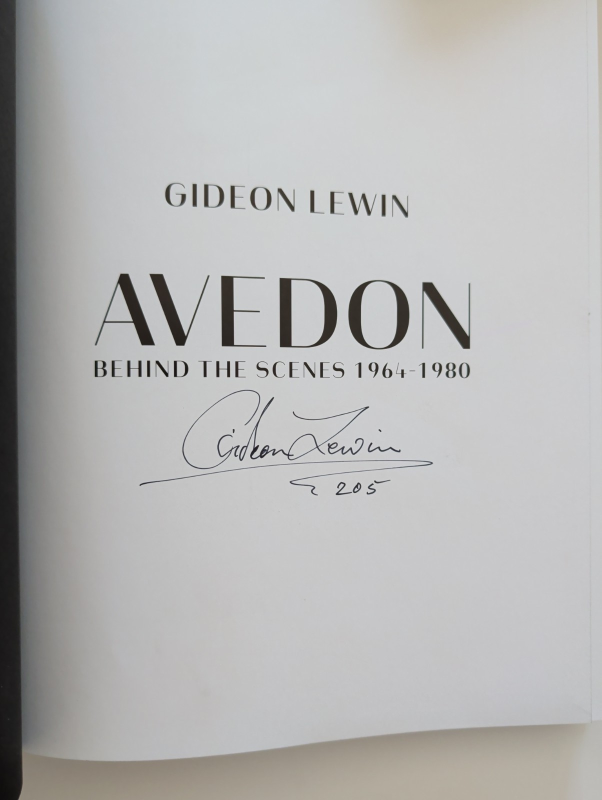 Avedon: Behind the Scenes 1964-1980 by Gideon Lewin Ltd Edition Signed 205/275