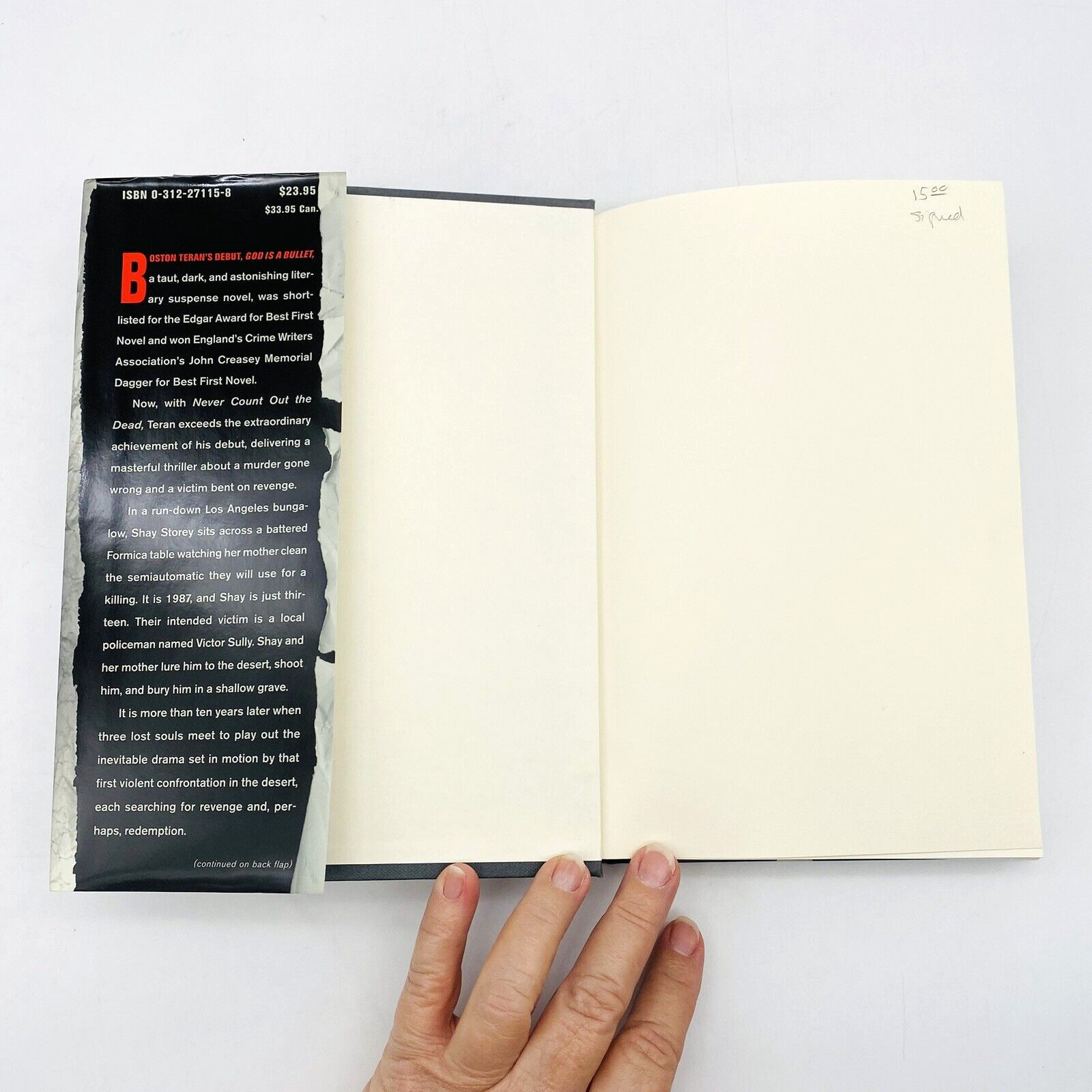 SIGNED Never Count Out the Dead Boston Teran 1st 1st Hardcover Dust Jacket