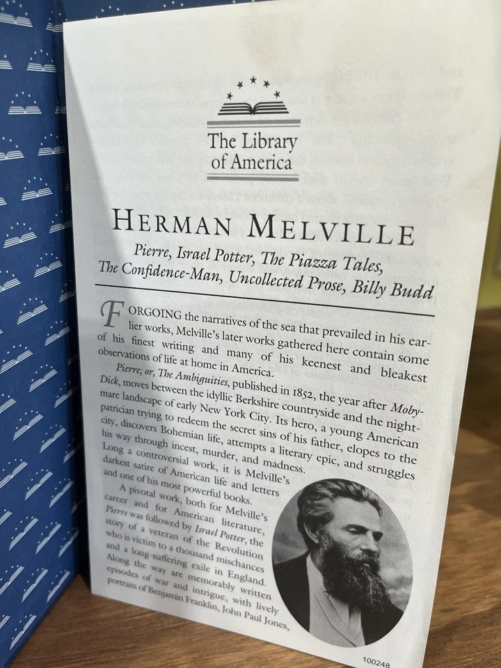 The Library of America Melville -Pierre, Israel Potter, Billy Budd – Pre-Owned