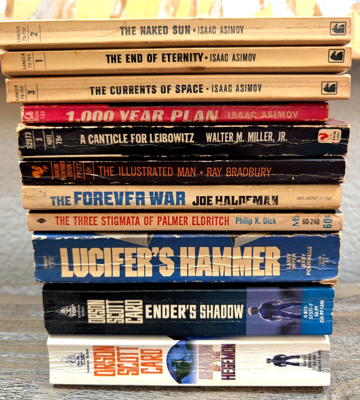 VINTAGE SCI-FI PAPERBACK LOT Asimov Haldeman Dick Bradbury Hugo Nebula Classics
