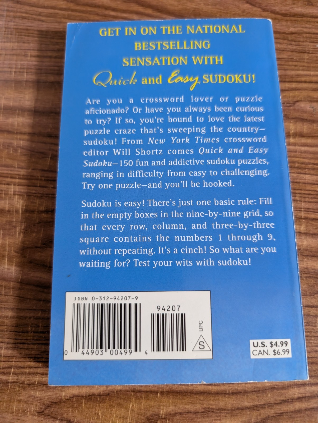 Will Shortz Presents Quick and Easy Sudoku by Will Shortz