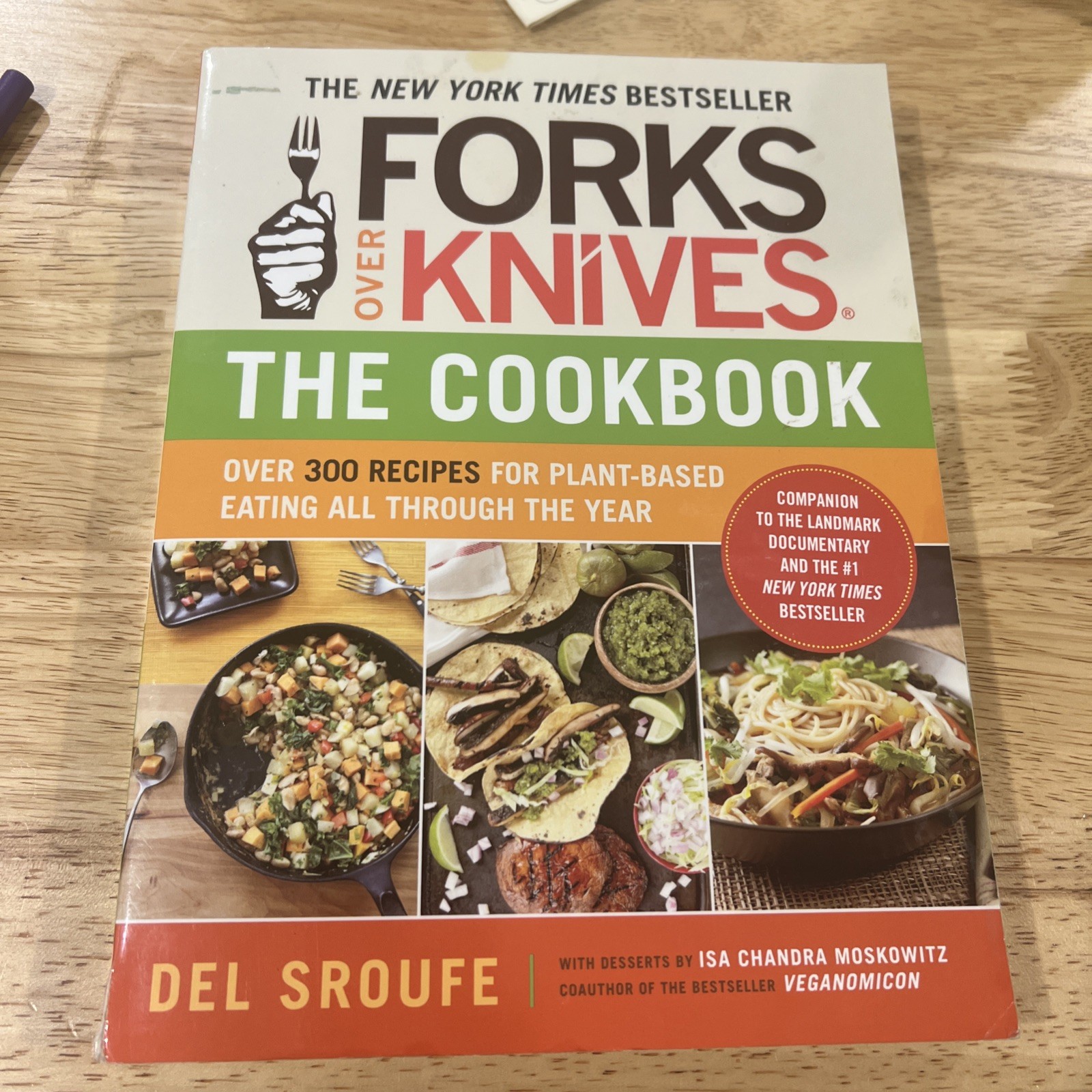 Forks Over Knives The Cookbook by Del Sroufe 300 Vegan Plant Based recipes