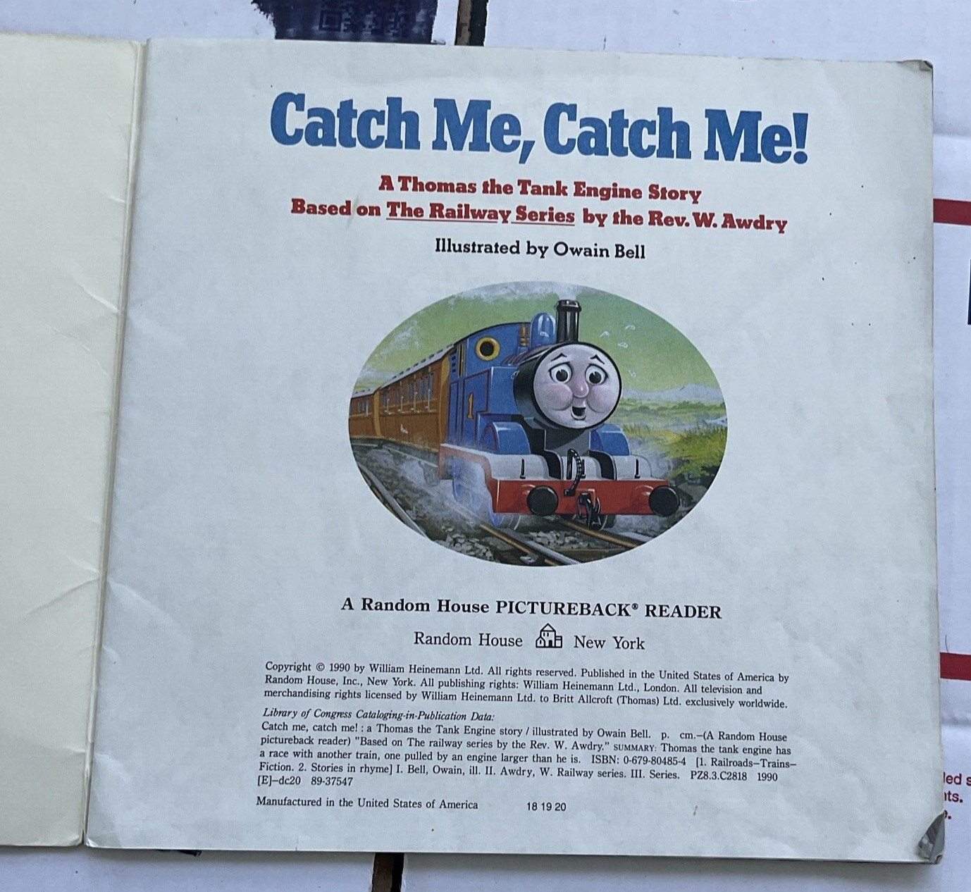 Random House Pictureback Reader Ser.: Catch Me, Catch Me! : A Thomas the Tank…