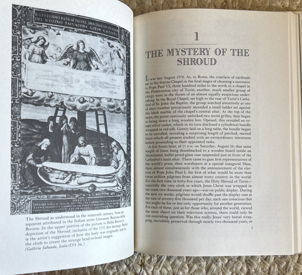 The Mysterious Shroud, Ian Wilson, hardcover, dust jacket, 1986, Mint