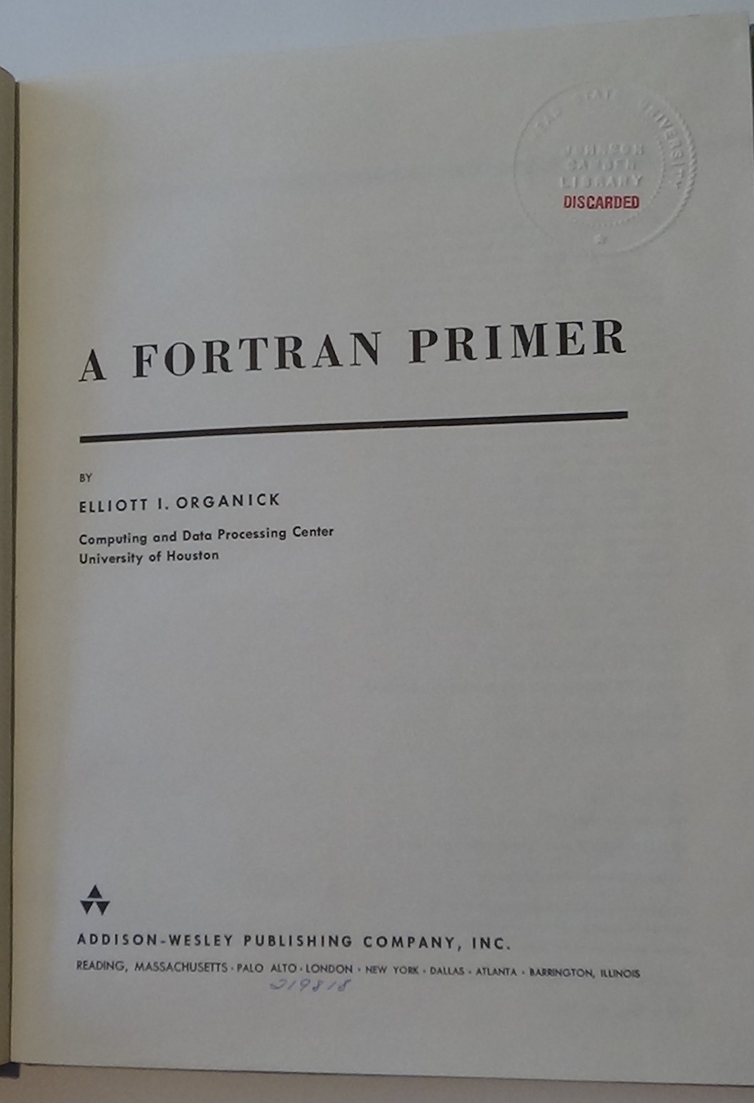 FORTRAN programming set of three books [1965]