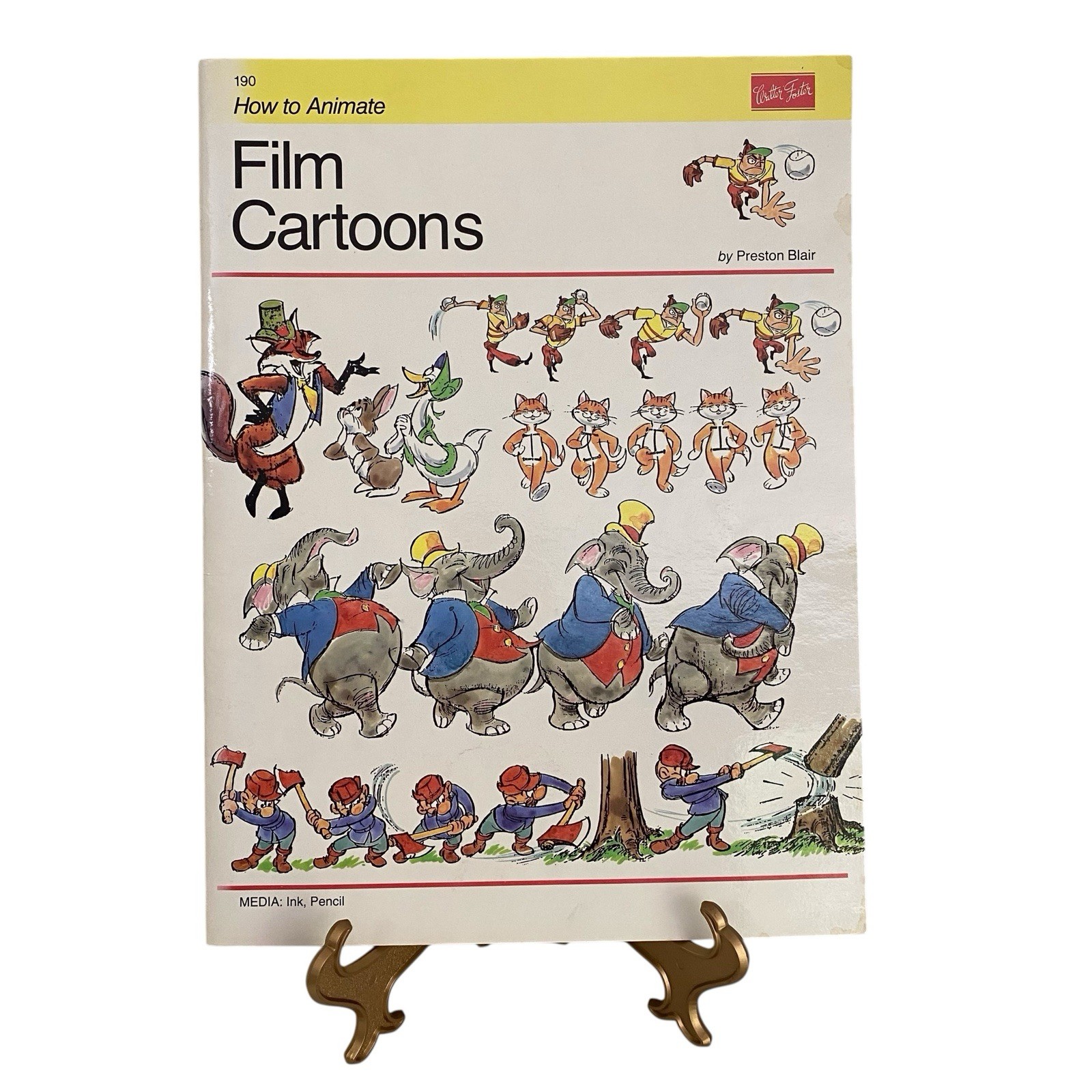 SIGNED How to Animate Film Cartoons Preston Blair Disney MGM Flinstones Animator