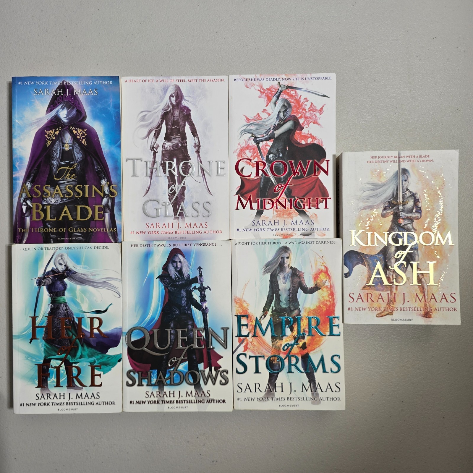 Throne Of Glass 7x Book Bundle by Sarah J. Maas – Paperback Bulk Lot Collection