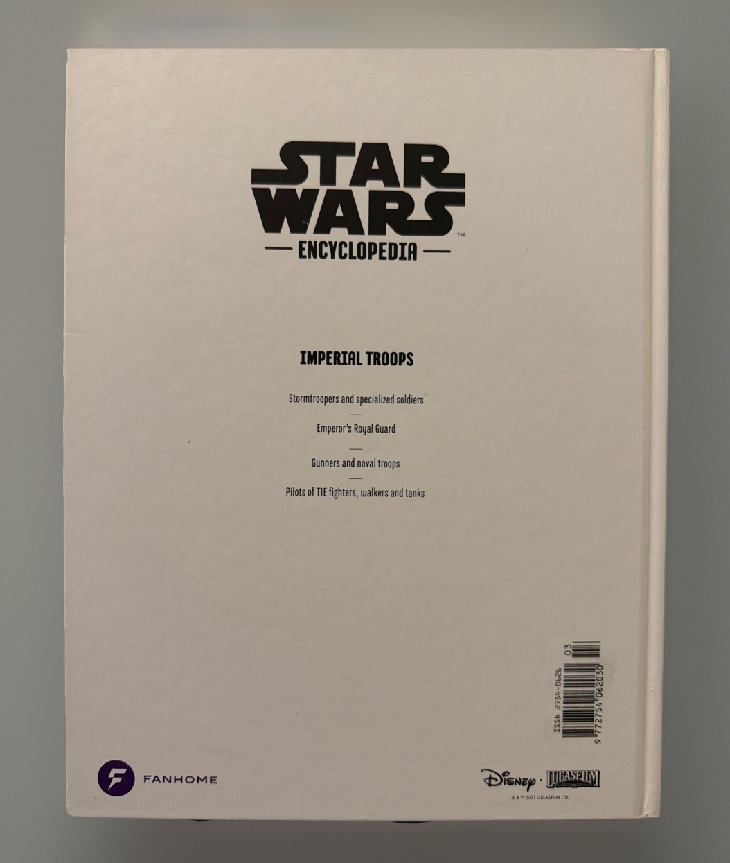 FanHome Star Wars Encyclopedia Book #35 Imperial Troopers Disney Lucas Film New