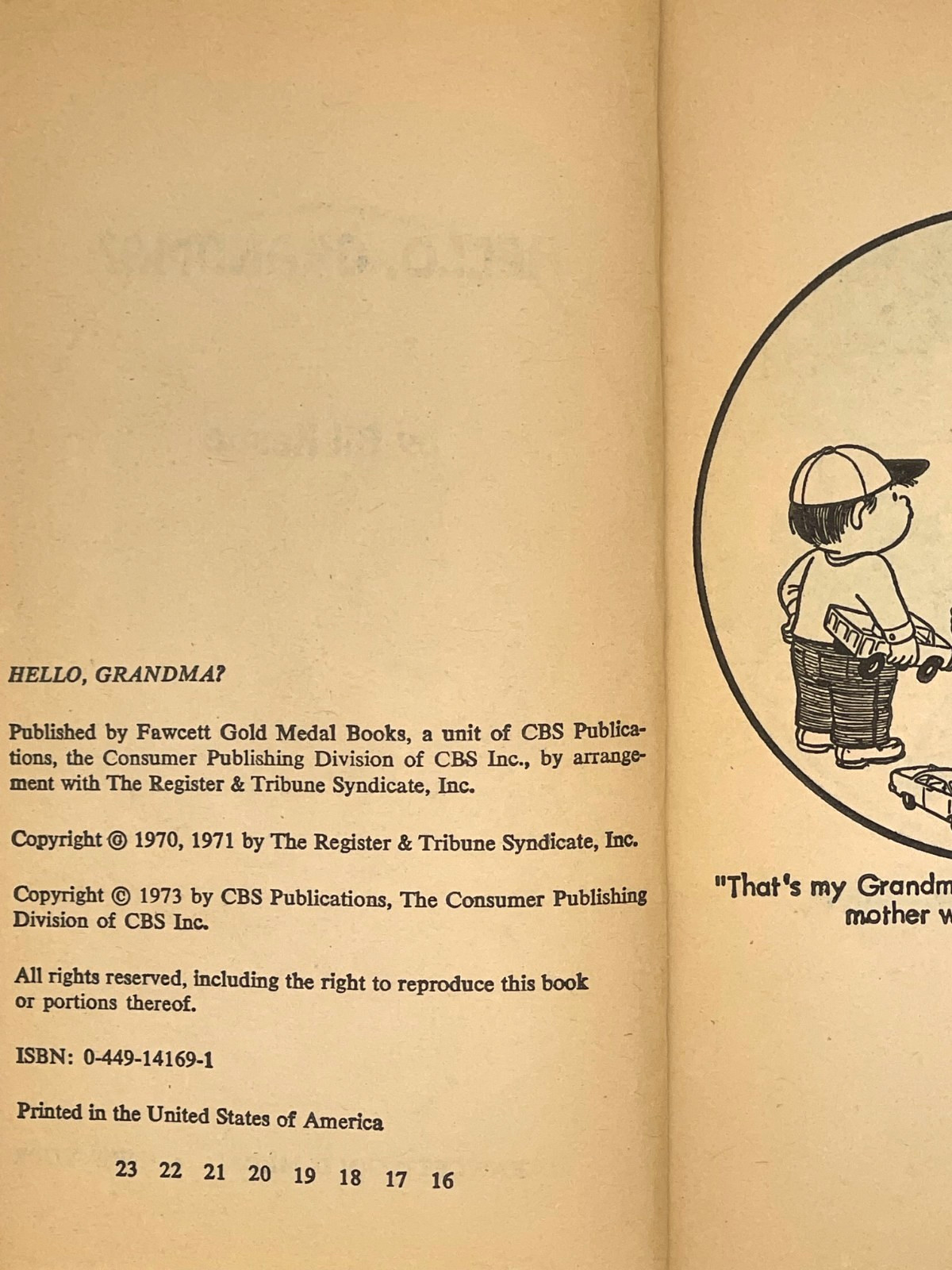 FAMILY CIRCUS “Hello, Grandma?” (1973) Bill Keane Cartoon Paperback 125 pages