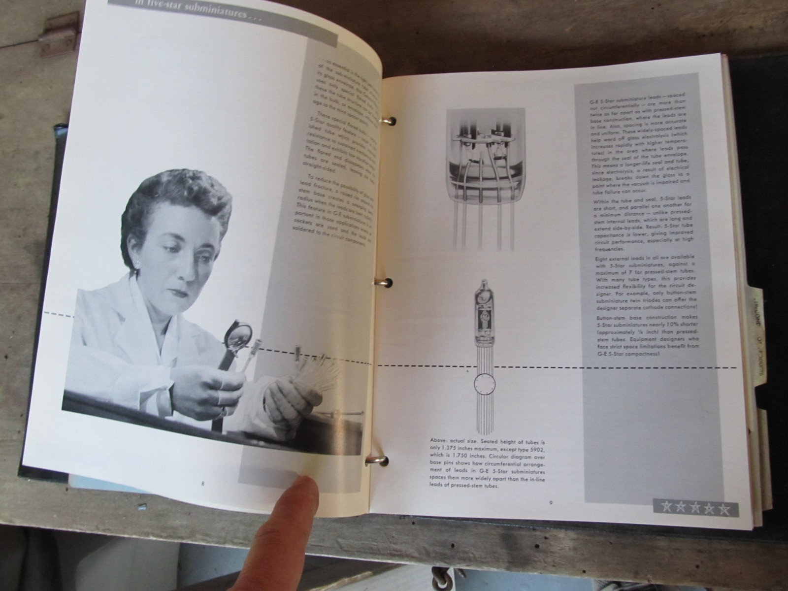 General Electric Catalog Binder 1956 Industrial Illustrated GE Orthicon Tubes +