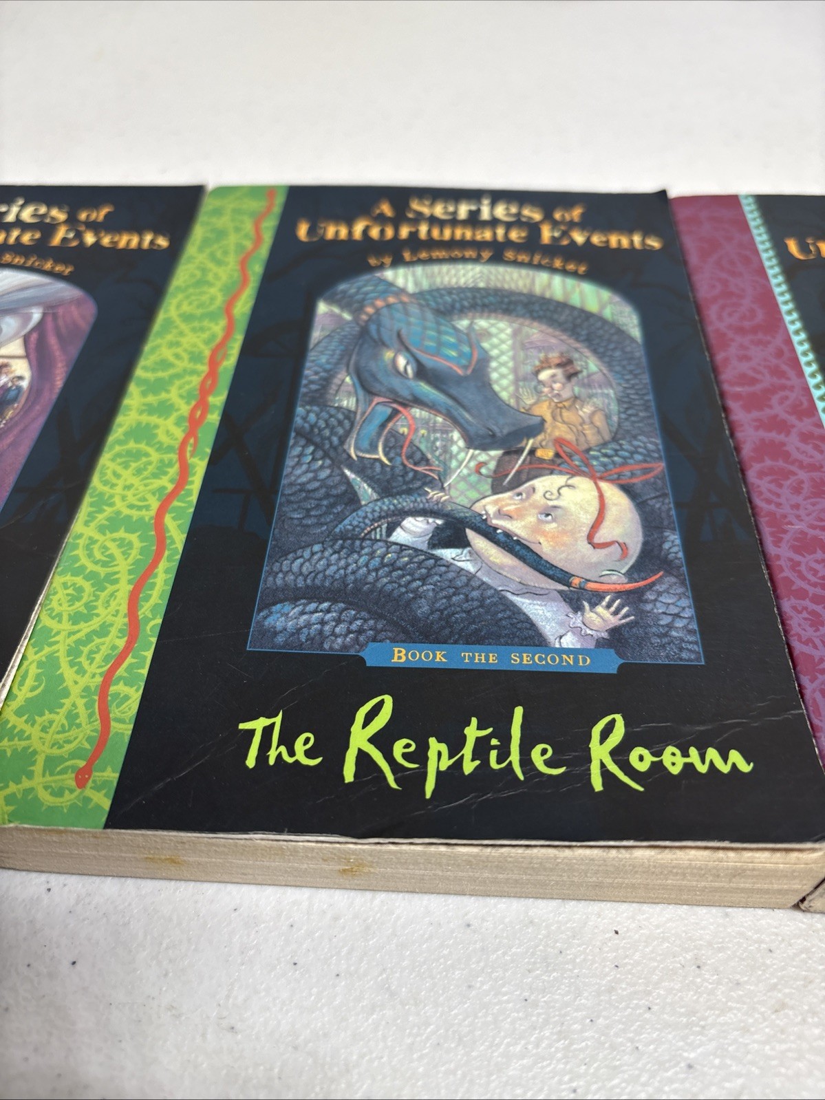 A SERIES OF UNFORTUNATE EVENTS by Lemony Snicket, Lot of 3 Books! 1,2,&3