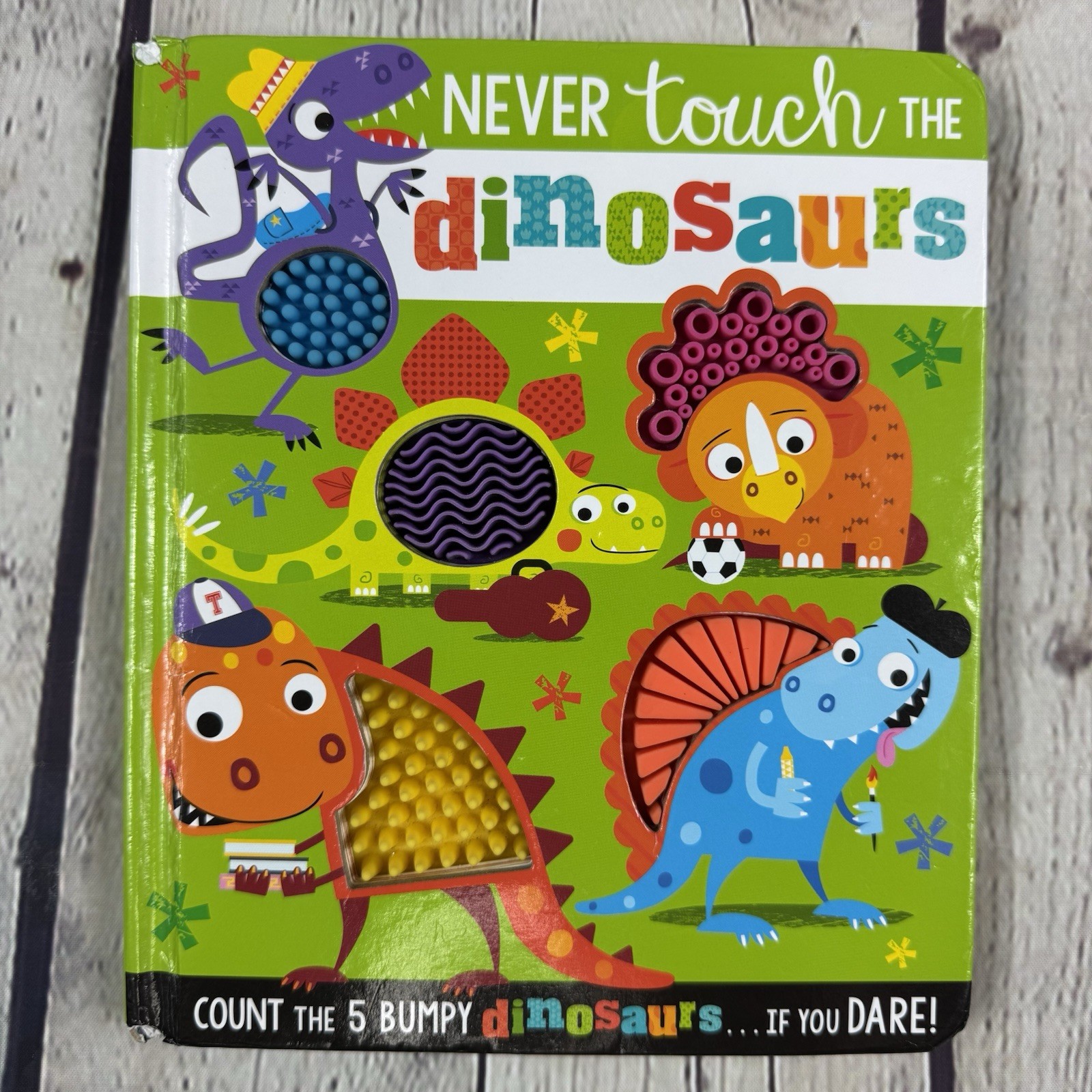 Never Touch the Dinosaurs by Greening Rosie Baby Kids Toddler Hard Board Book