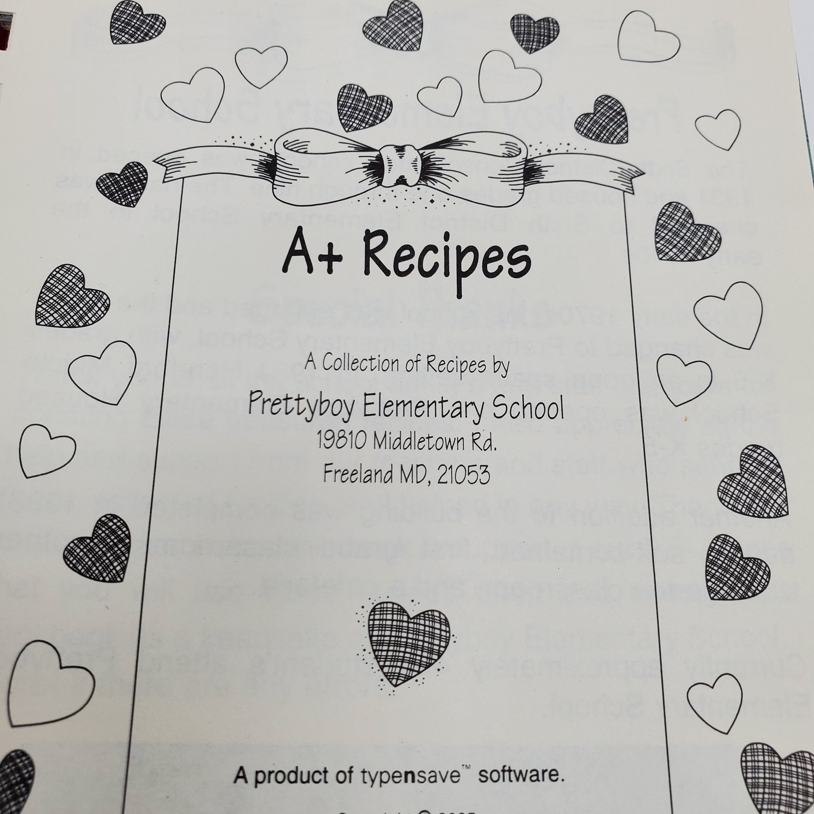 A+ Recipes Prettyboy Elementary School Cookbook 2005 Maryland Morris Press