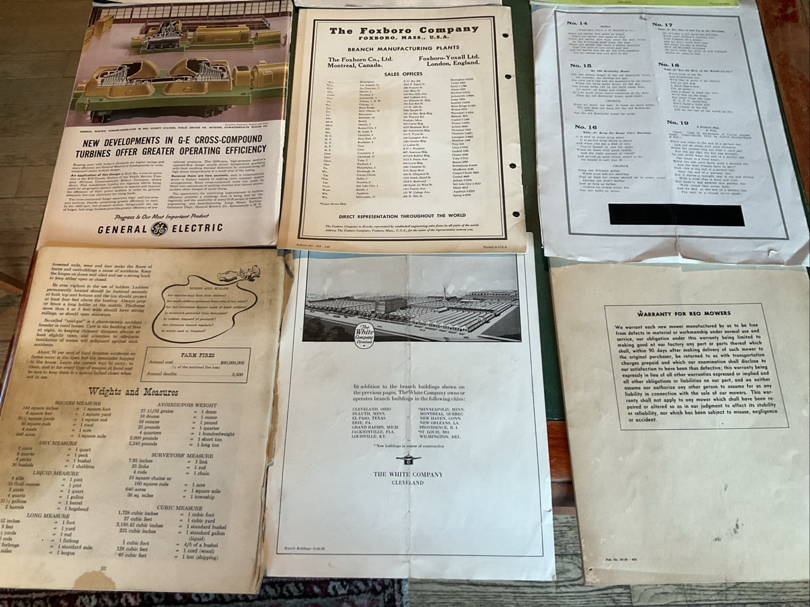 Lot of 11 GENERAL ELECTRIC Review, Westing house + Other Vintage Pamphlets