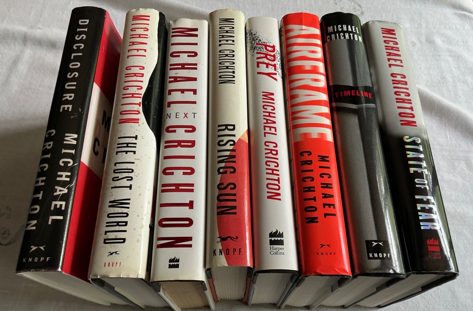 20% Price Drop! Lot of 8 Collection Michael Crichton HC/DJ Hardcover 1st Edition