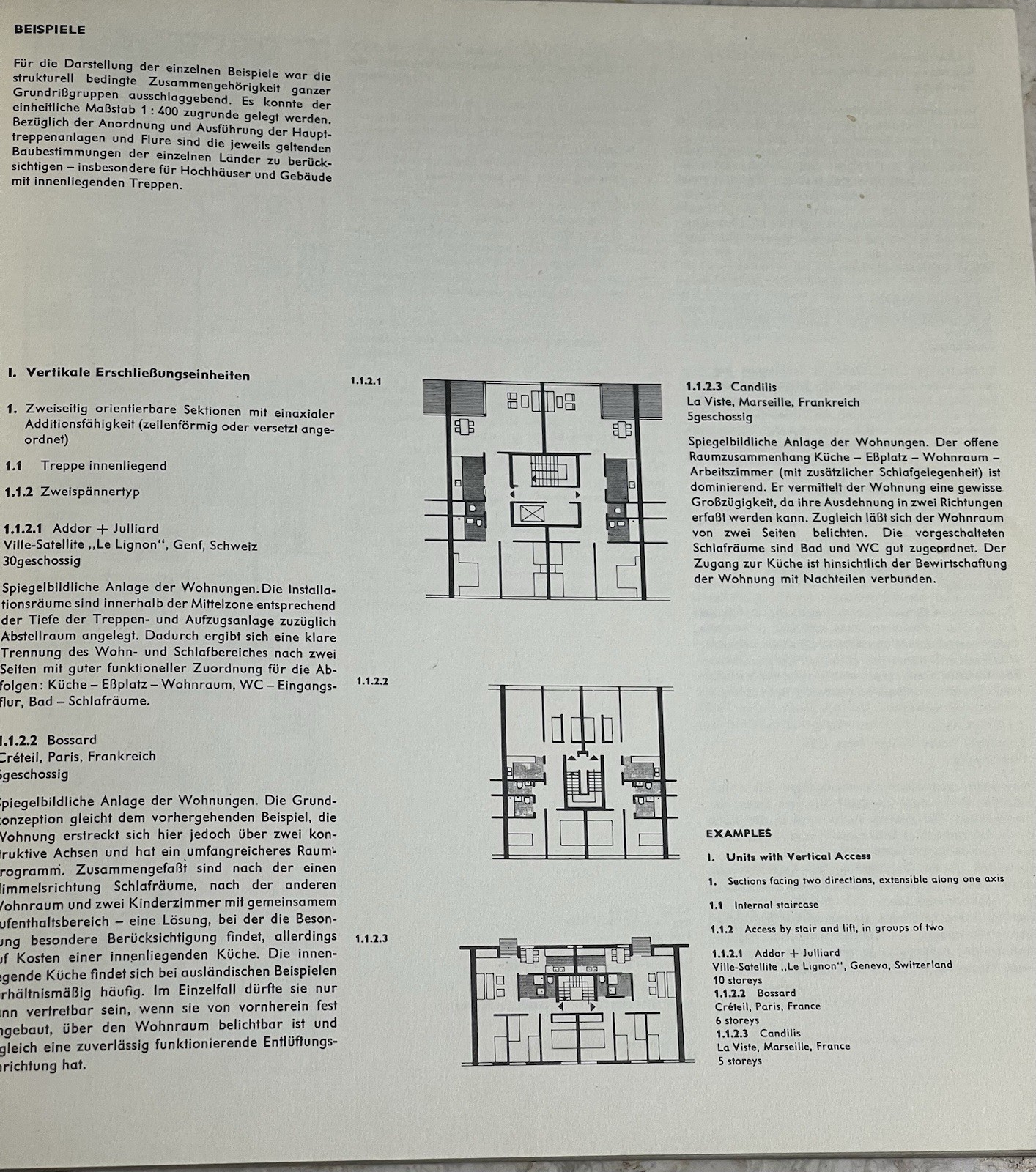Hellmuth Sting-The Floor Plans In Multi-Story Apartment Buildings 1969 Germany