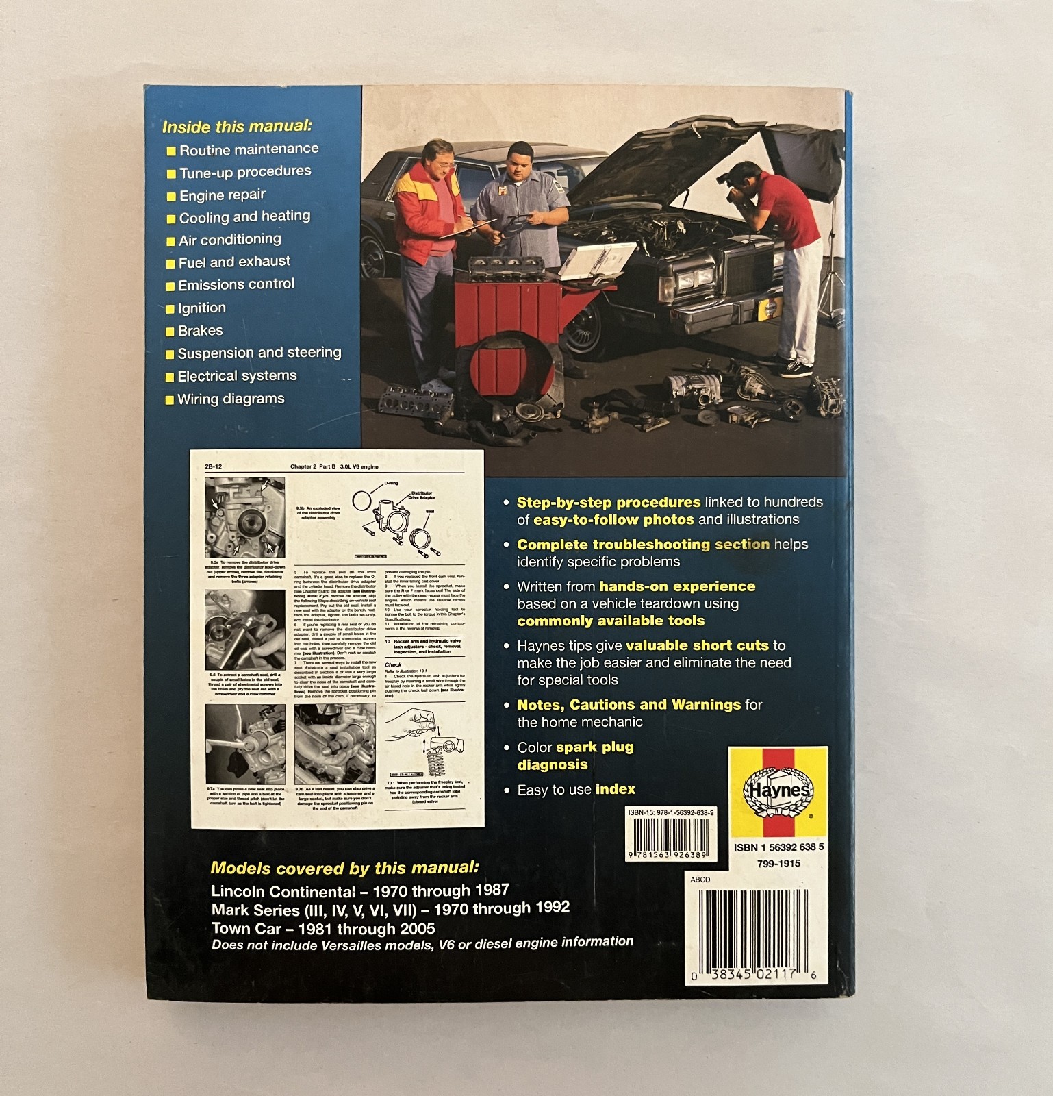 Lincoln Haynes Repair Manual 1970 Thru 2005 Rear Wheel Drive #59010