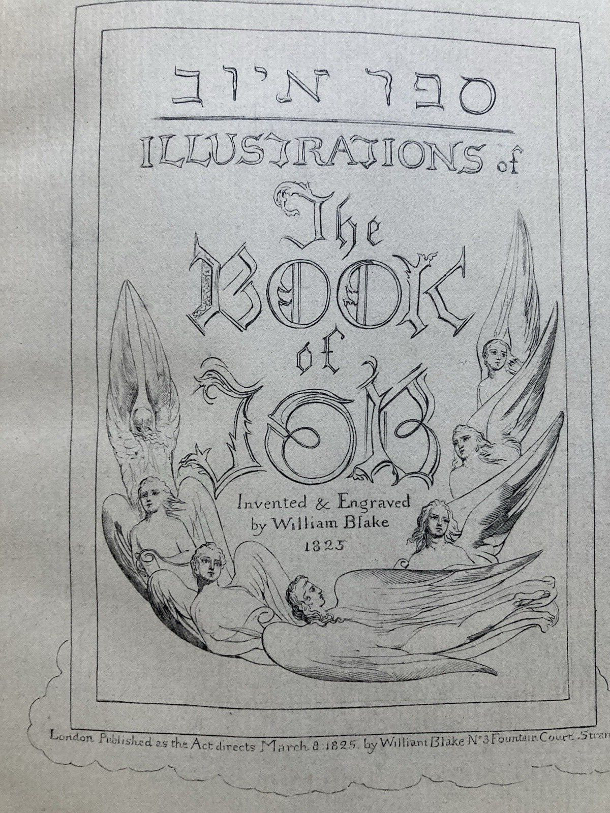 WILLIAM BLAKE THE BOOK OF JOB 22 ENGRAVINGS LETTERPRESS 1927 ART RELIGION BIBLE