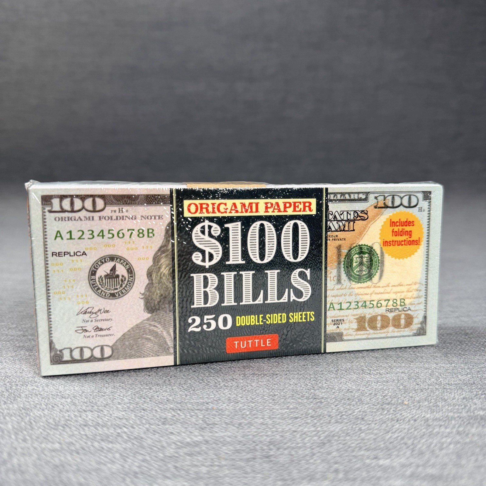 Origami Paper: $100 Bills, 250 Double-Sided Sheets Instructions for 4 Models