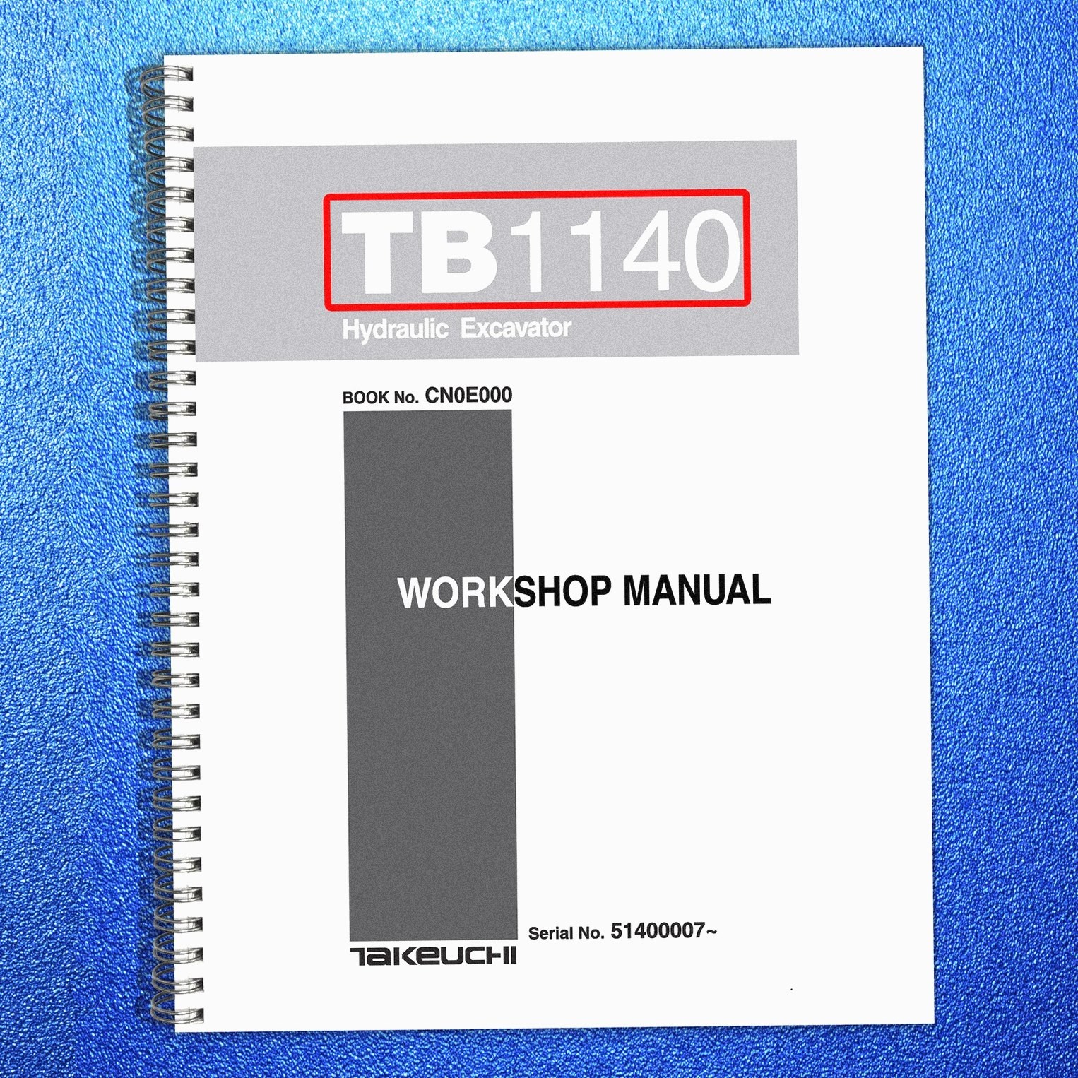 TAKEUCHI TB1140 Hydraulic Excavator Service Manual SN 51400007 Up, FOLDOUTS