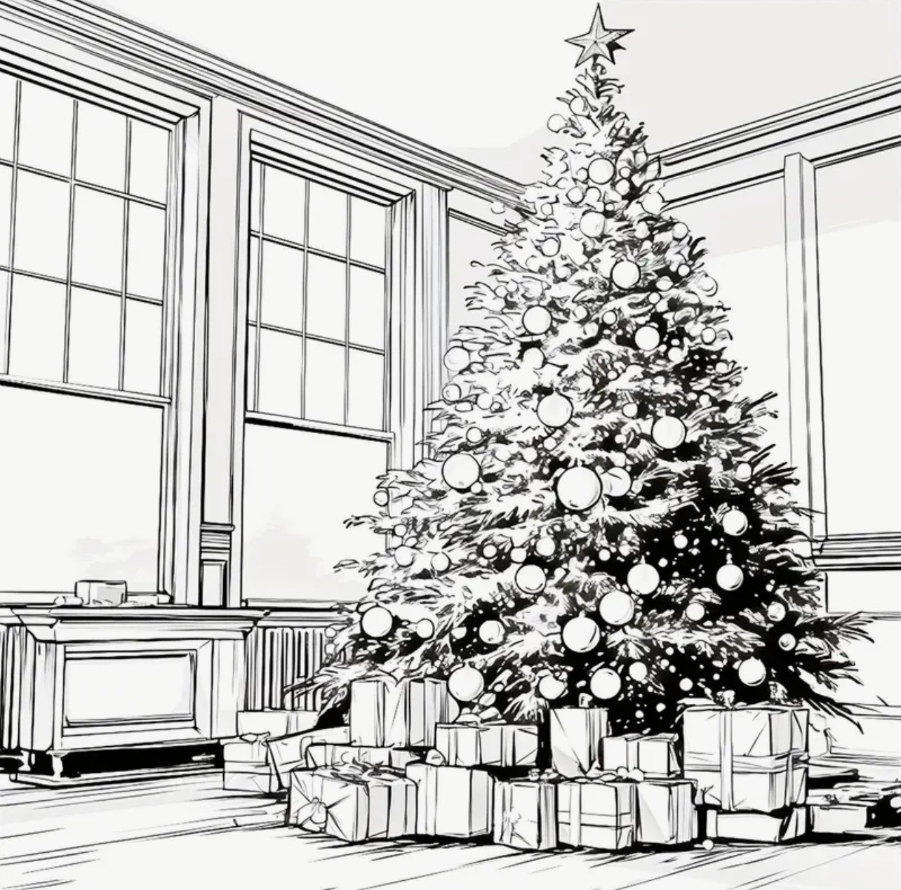 Christmas Tree & Gifts Coloring Book for Adults 14+ Book has 20 Pages Brand New