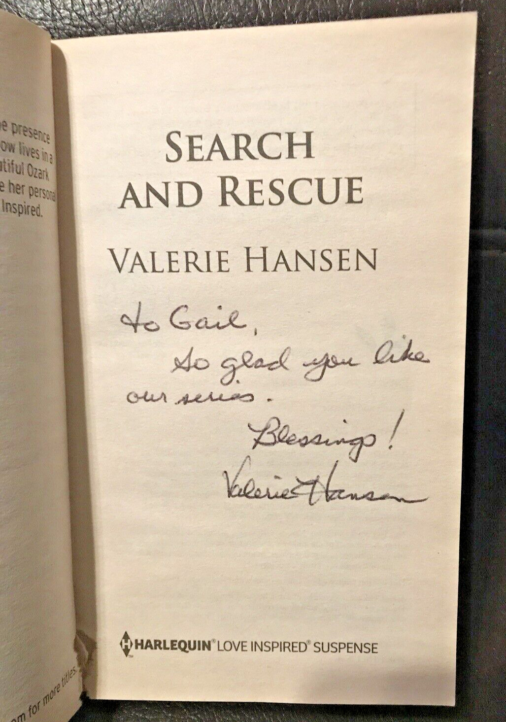 *Signed* Search and Rescue (Rookie K-9 Unit) by Valerie Hansen
