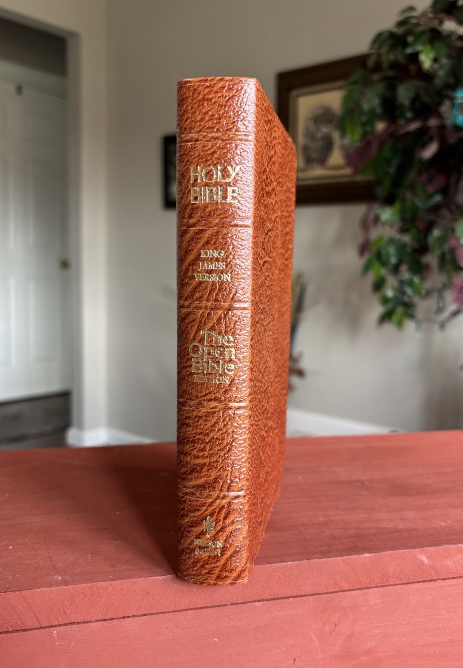 Nelson Open Bible KJV Genuine Cowhide Leather 1975 Personal Size in Box 647BR