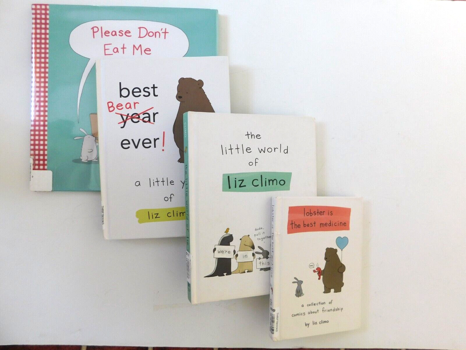 4 Liz Climo books. The Little World of, Best Bear Ever, Please don’t eat me. lot