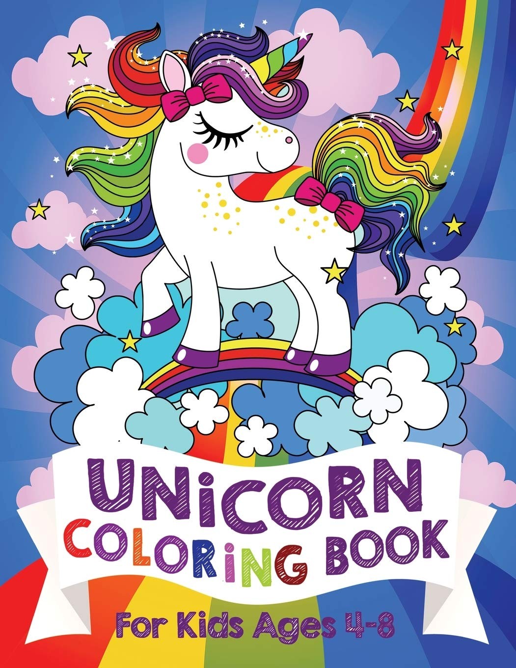 Unicorn Coloring Book: For Kids Ages 4-8 (Silly Bear Coloring Books) – paper…