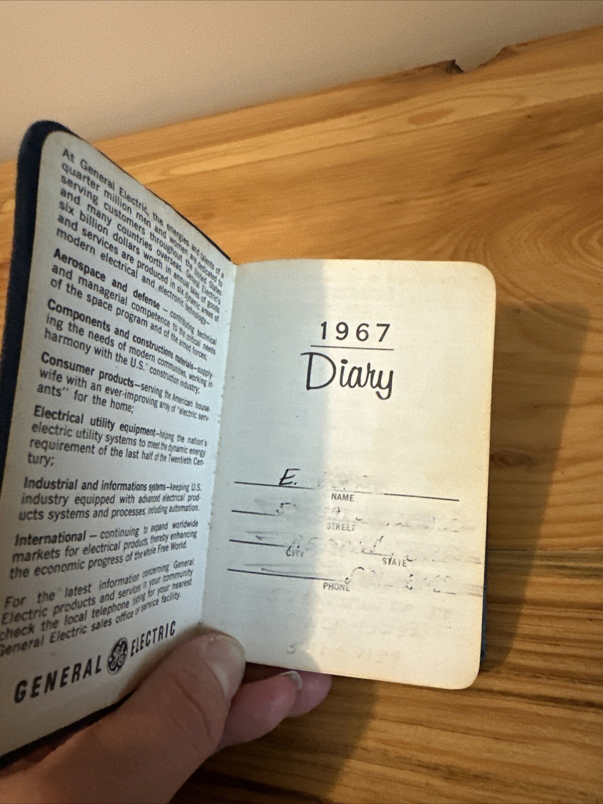 General Electric Diary 1967Information Booklet Maps Charts. Pocket Size