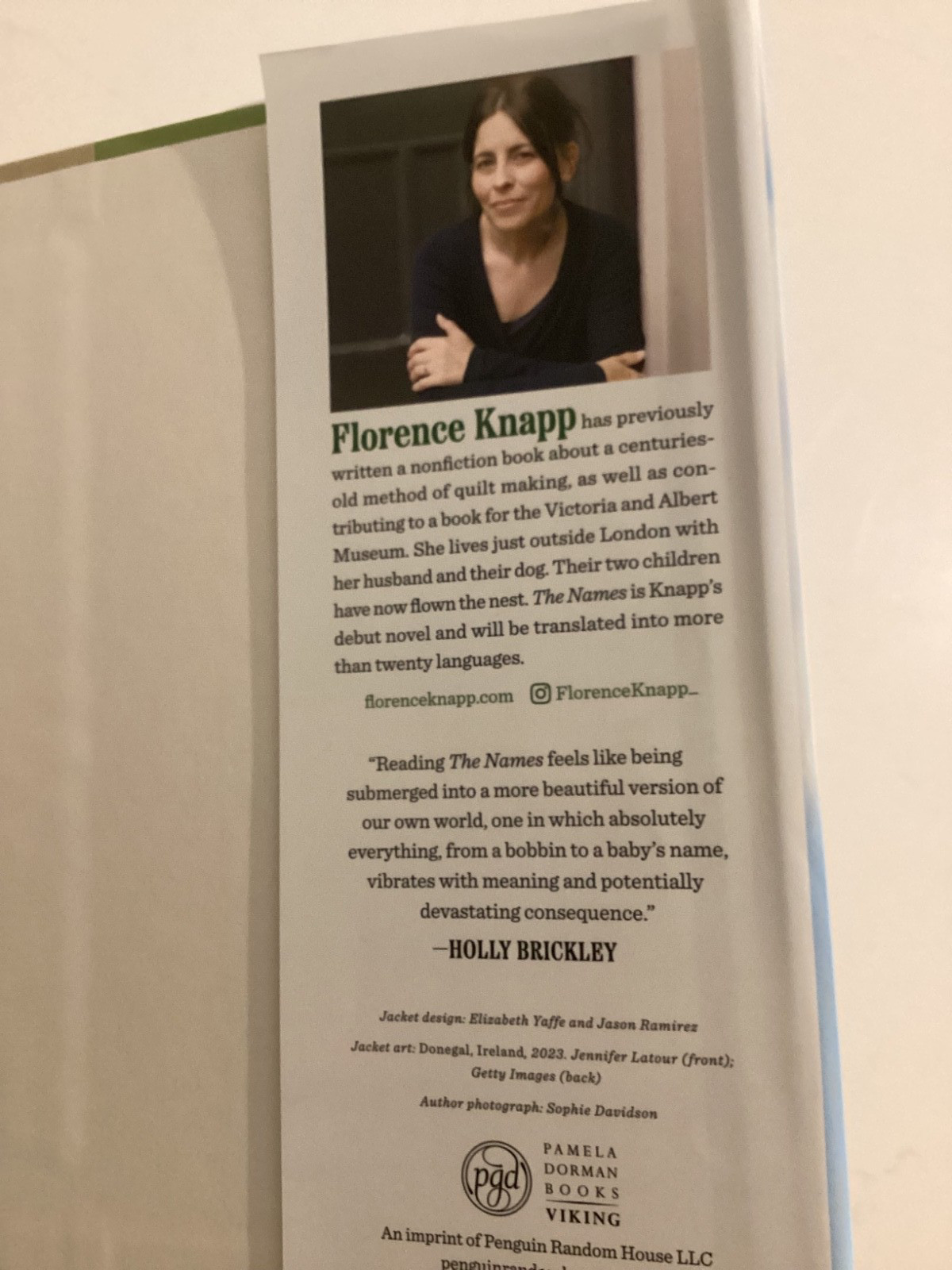 The Names by Knapp Florence -New Hardback with Dustcover -A Read with Jenna Pick